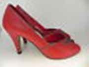 Nude Footwear Hattie/Red Pewter Open Toe Shoes – Size 37